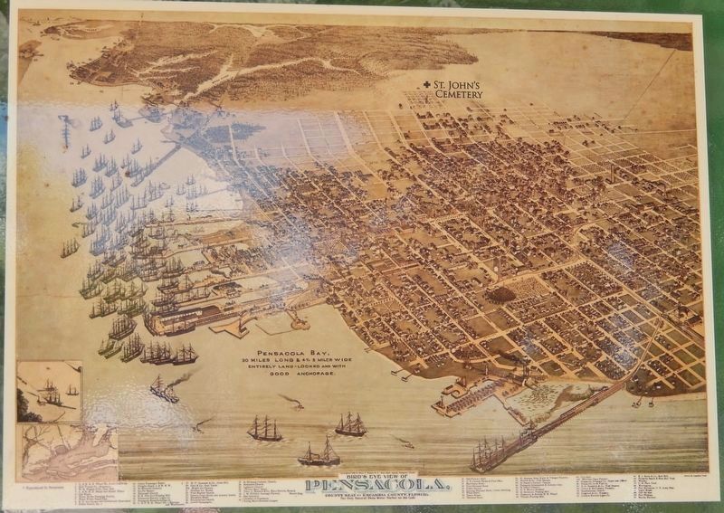 Marker detail: Bird’s Eye View of Pensacola. Click for full size. Marker detail: Bird’s Eye View of Pensacola image. Click for full size.