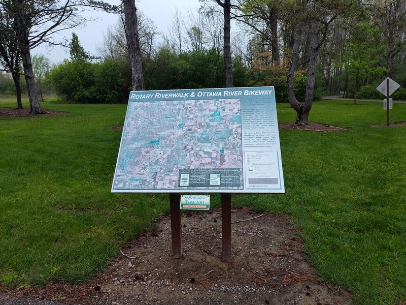 Rotary Riverwalk & Ottawa River Bikeway Marker. Click for full size. Rotary Riverwalk & Ottawa River Bikeway Marker image. Click for full size.