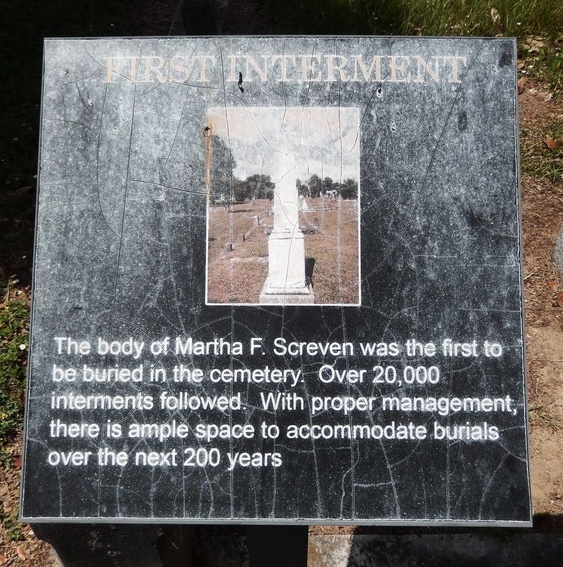 First Interment Marker image. Click for full size.