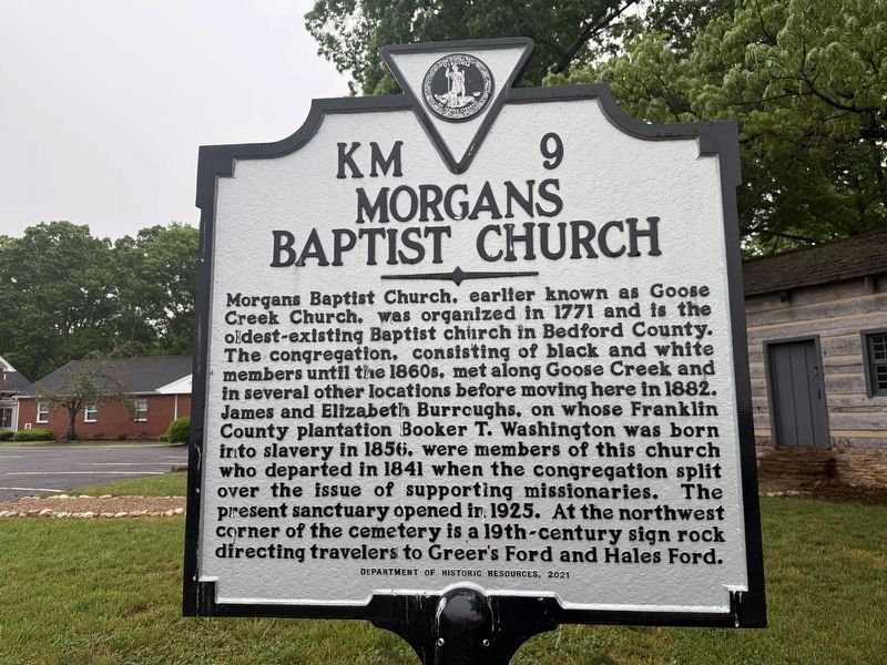 Morgan Baptist Church Marker image. Click for full size.