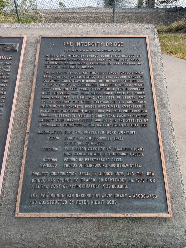 The Intercity Bridge Marker. Click for full size. The Intercity Bridge Marker image. Click for full size.