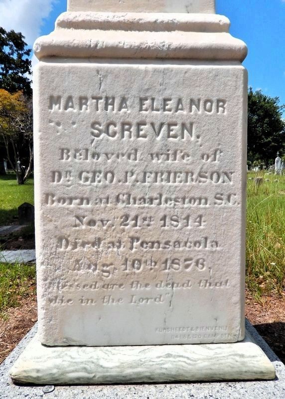Martha Eleanor Screven Monument image. Click for full size.