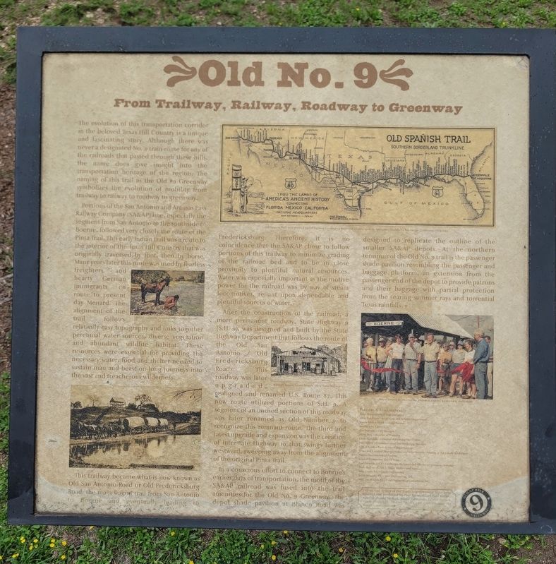 From Trailway, Railway, Roadway to Greenway Marker image. Click for full size.