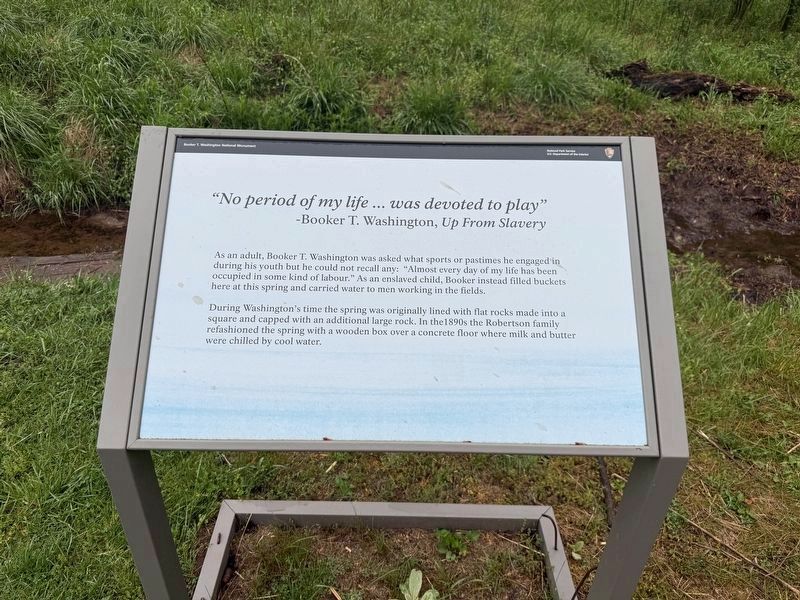 <i>"No period of my life
was devoted to play"</i> Marker. Click for full size. <i>"No period of my life
was devoted to play"</i> Marker image. Click for full size.