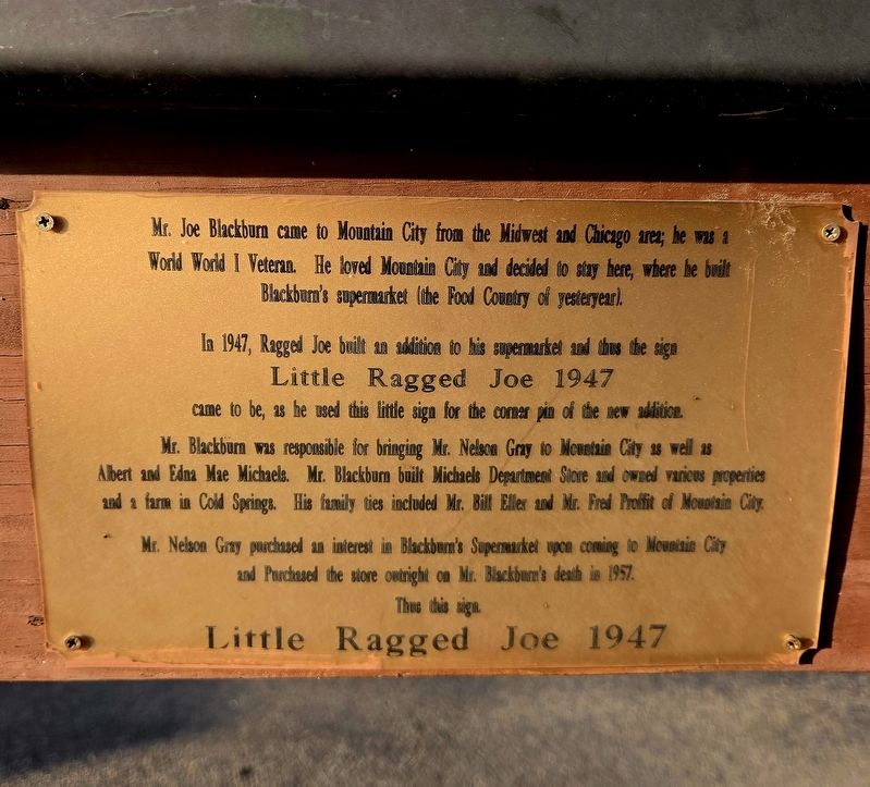 Little Ragged Joe 1947 Marker image. Click for full size.