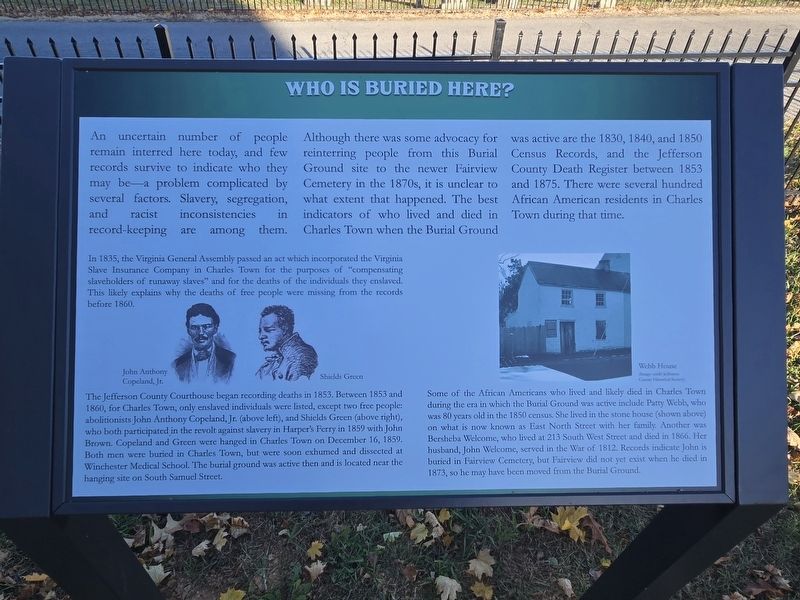 Who Is Buried Here? Marker image. Click for full size.