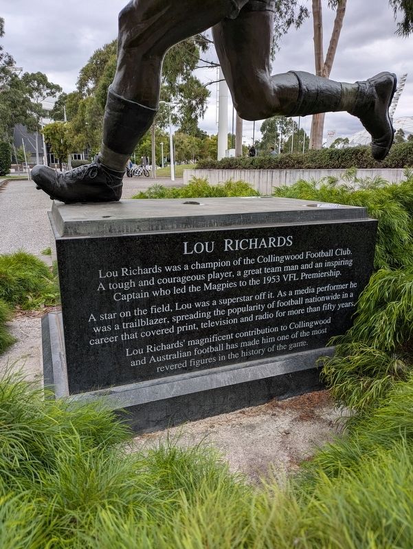 Lou Richards side of marker image. Click for full size.