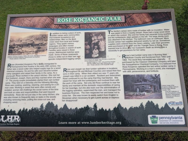 Rose Kocjancic Paar Marker image. Click for full size.