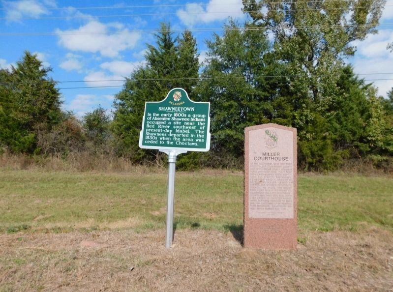 Miller Courthouse and new Shawneetown Markers image. Click for full size.