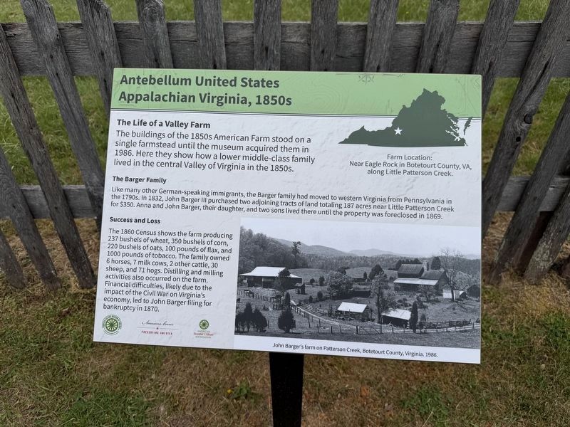 Appalachian Virginia, 1850s Marker image. Click for full size.