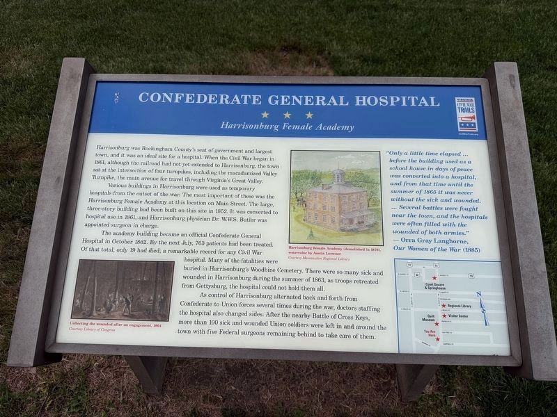Confederate General Hospital Marker image. Click for full size.