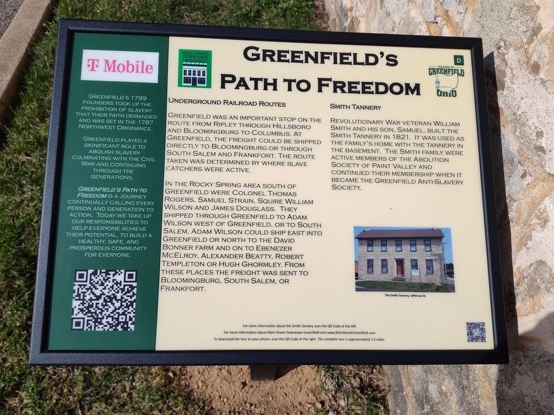 Greenfield's Path To Freedom Marker. Click for full size. Greenfield's Path To Freedom Marker image. Click for full size.
