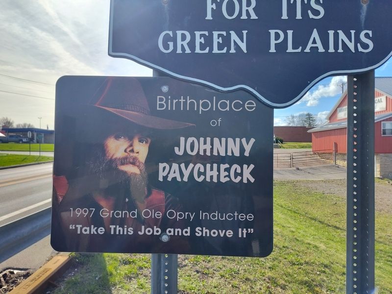 Birthplace of Johnny Paycheck Marker. Click for full size. Birthplace of Johnny Paycheck Marker image. Click for full size.