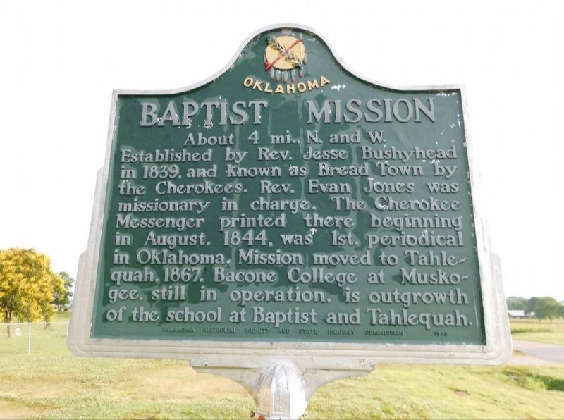 Baptist Mission Marker. Click for full size. Baptist Mission Marker image. Click for full size.