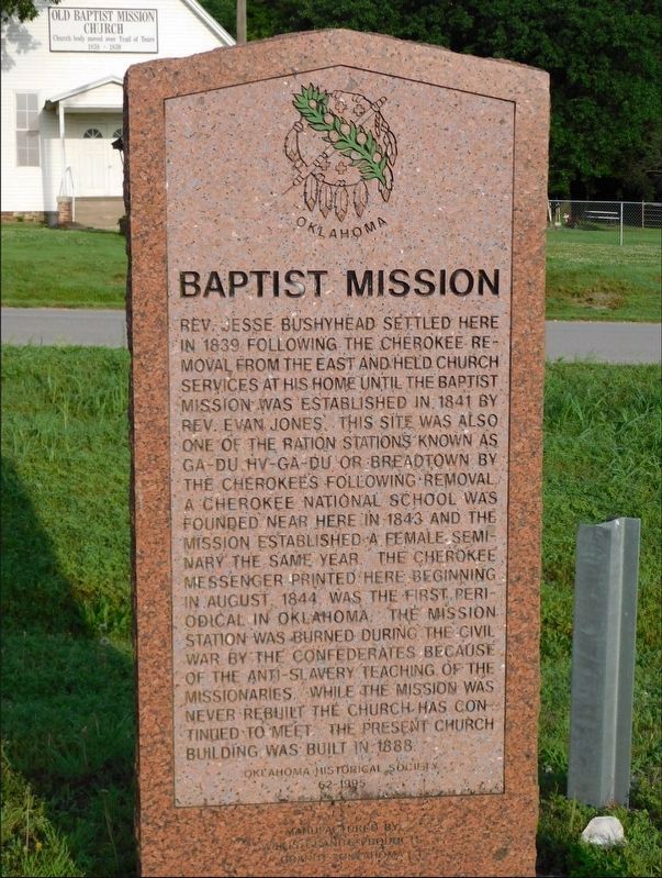Baptist Mission Marker image. Click for full size.