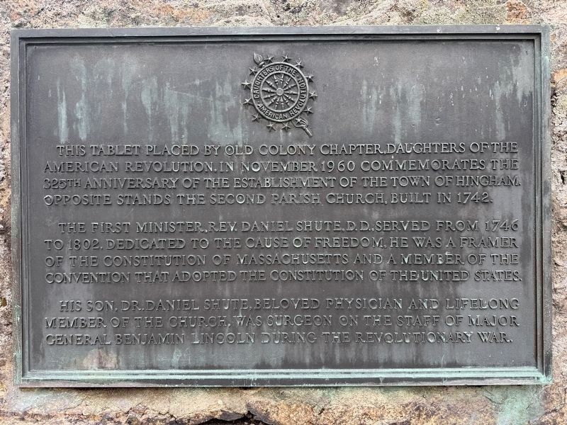 Hingham Second Parish Church Marker image. Click for full size.