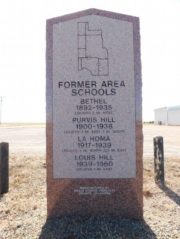 Former Area Schools Marker. Click for full size. Former Area Schools Marker image. Click for full size.