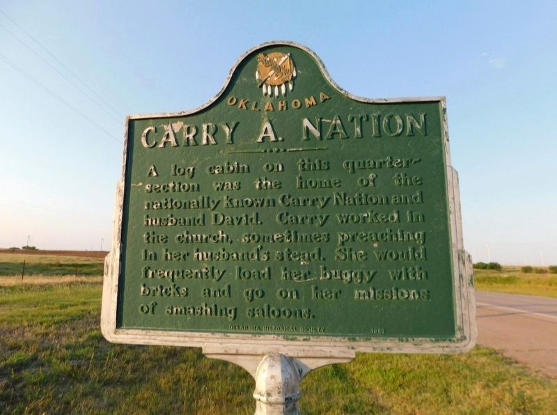 Carry A. Nation Marker. Click for full size. Carry A. Nation Marker image. Click for full size.