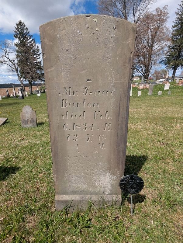 Isaac Barton Headstone. Click for full size. Isaac Barton Headstone image. Click for full size.