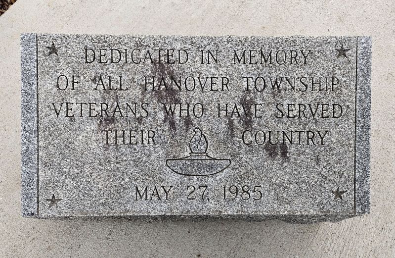 Hanover Township Veterans Memorial image. Click for full size.