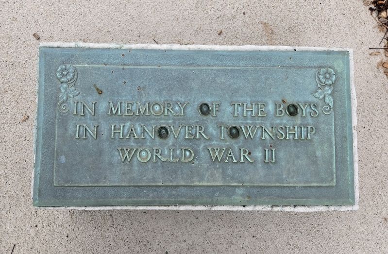 Hanover Township World War II Memorial image. Click for full size.