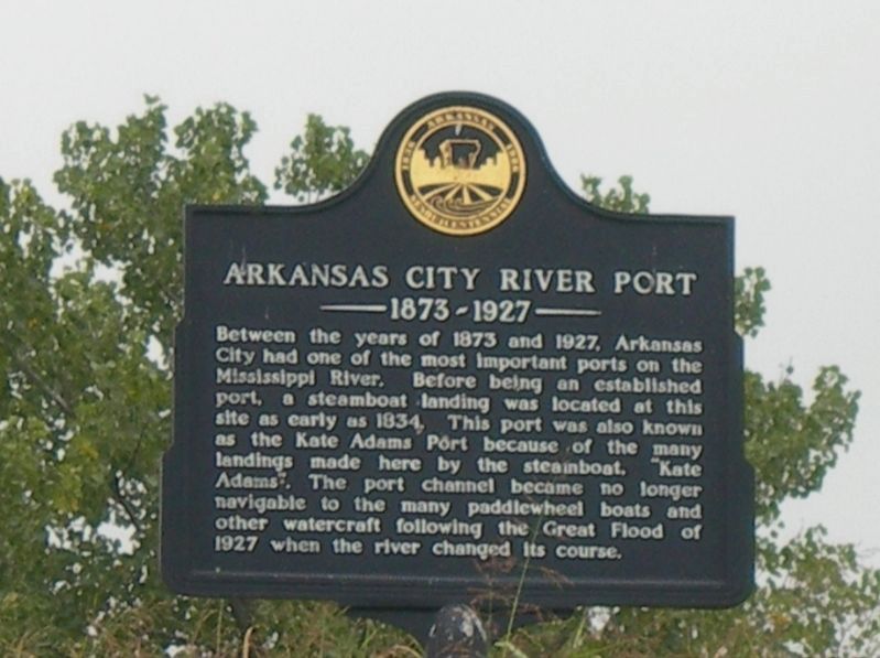 Arkansas City River Port Marker. Click for full size. Arkansas City River Port Marker image. Click for full size.