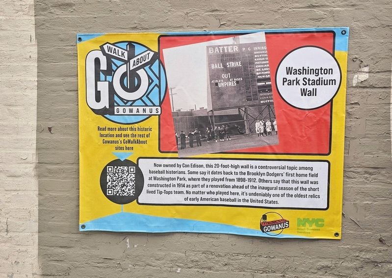 Washington Park Stadium Wall Marker. Click for full size. Washington Park Stadium Wall Marker image. Click for full size.