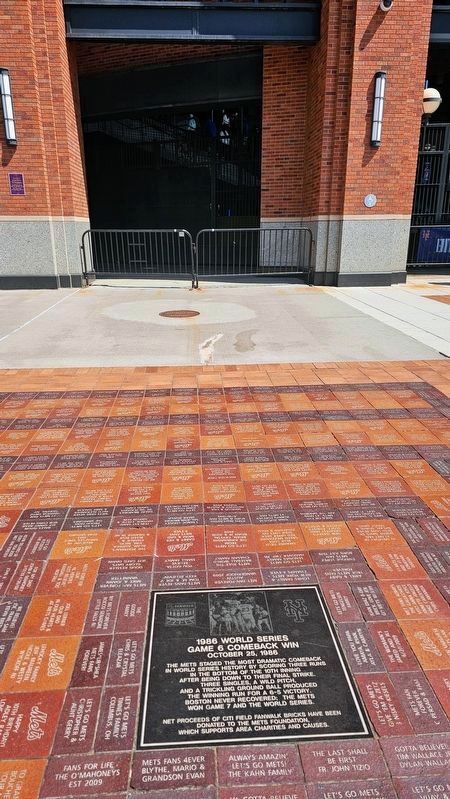 1986 World Series Game 6 Comeback Win Marker. Click for full size. 1986 World Series Game 6 Comeback Win Marker image. Click for full size.