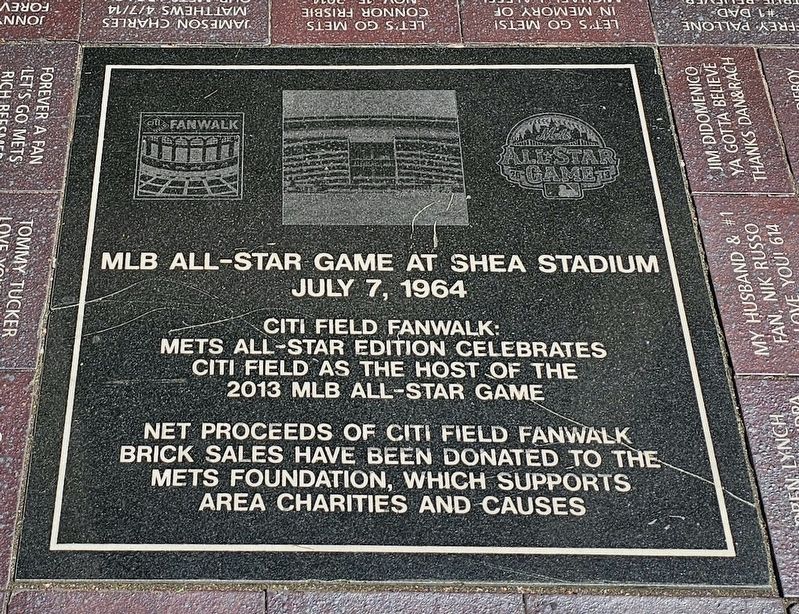 MLB All-Star Game at Shea Stadium Marker. Click for full size. MLB All-Star Game at Shea Stadium Marker image. Click for full size.