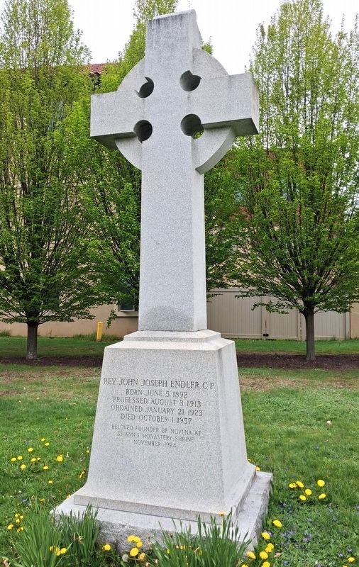 Rev. John Joseph Endler, C.P. Monument image. Click for full size.