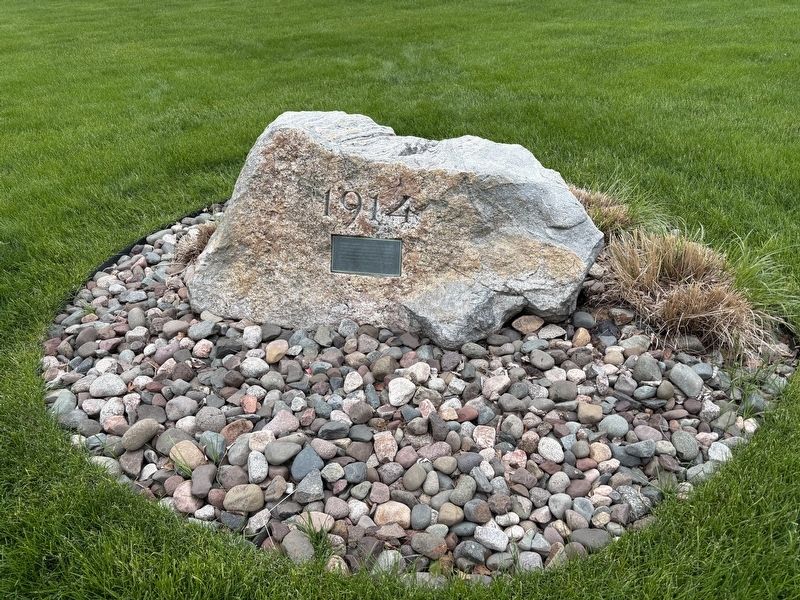 Glacial Boulder from Mendota College Marker. Click for full size. Glacial Boulder from Mendota College Marker image. Click for full size.