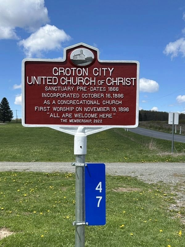 Groton City United Church Of Christ Marker. Click for full size. Groton City United Church Of Christ Marker image. Click for full size.