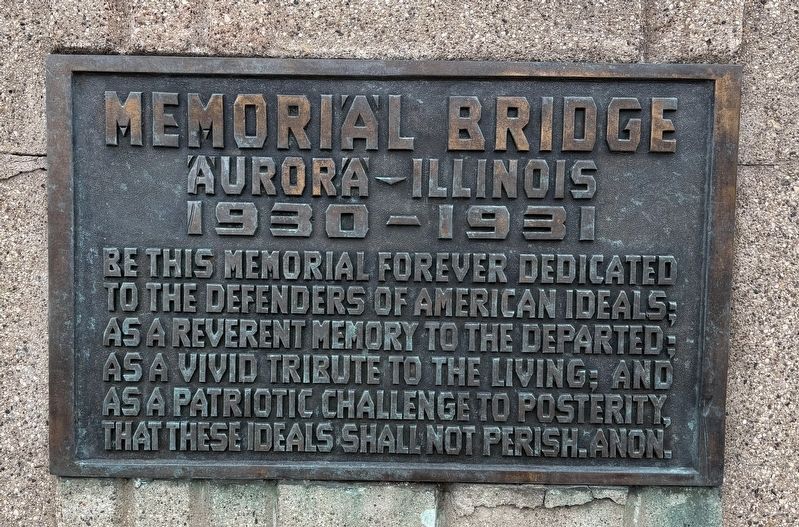 Memorial Bridge Marker image. Click for full size.
