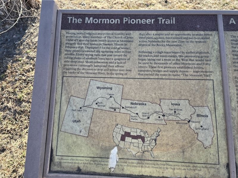The Mormon Pioneer Trail. Click for full size. The Mormon Pioneer Trail image. Click for full size.