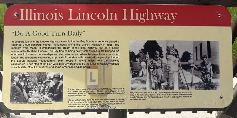Illinois Lincoln Highway Marker. Click for full size. Illinois Lincoln Highway Marker image. Click for full size.