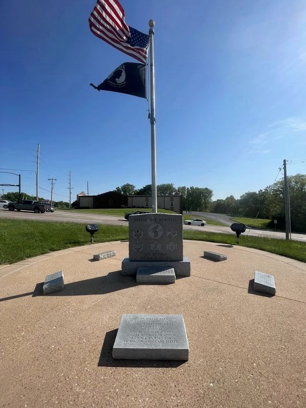 Korean War Memorial showing the individual memorial stone array image. Click for full size.