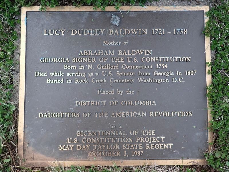 Lucy Dudley Baldwin 1721 1758 Marker. Click for full size. Lucy Dudley Baldwin 1721 1758 Marker image. Click for full size.