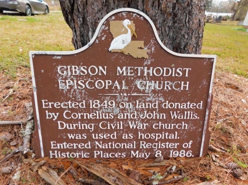 Gibson Methodist Episcopal Church Marker. Click for full size. Gibson Methodist Episcopal Church Marker image. Click for full size.