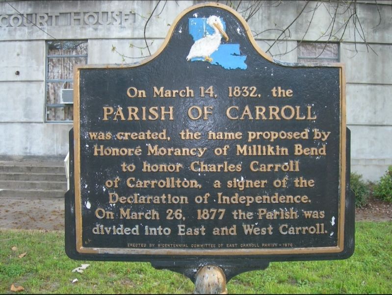 Parish of Carroll Marker image. Click for full size.