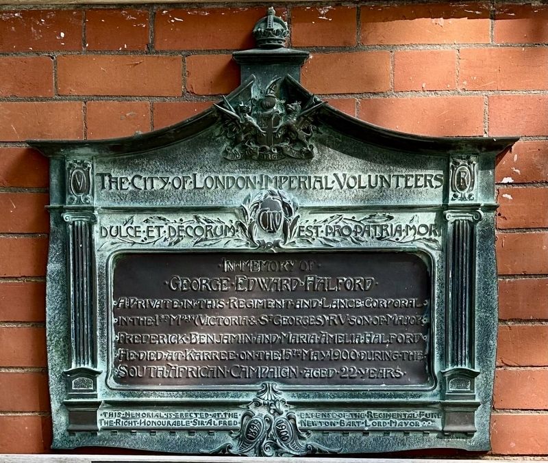 George Edward Halford Memorial Marker image. Click for full size.