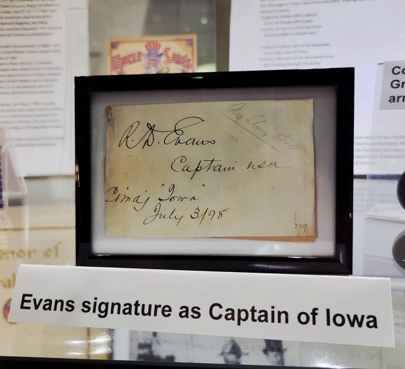 Commodore Robley Evans Exhibit. Click for full size. Commodore Robley Evans Exhibit image. Click for full size.