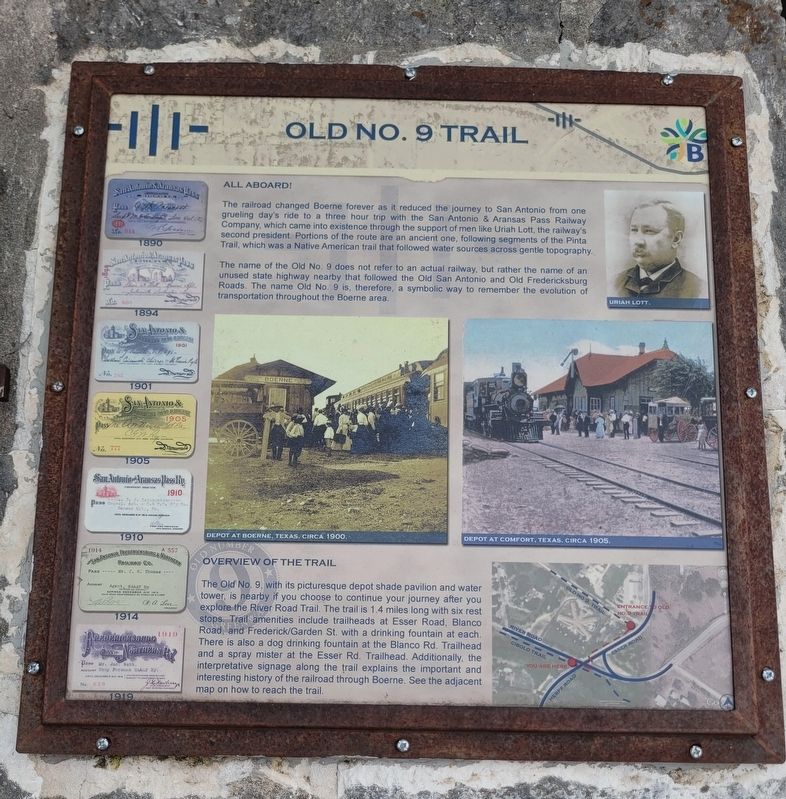 Old No. 9 Trail Marker image. Click for full size.