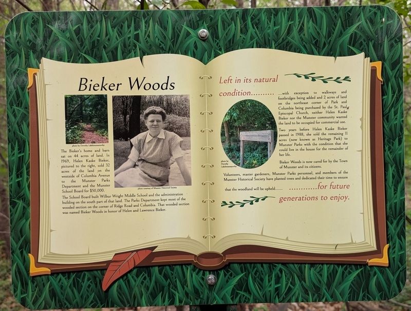 Bieker Woods Marker image. Click for full size.