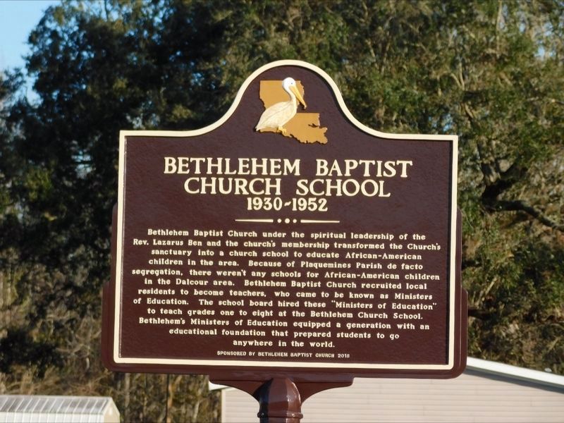 Bethlehem Baptist Church School Marker image. Click for full size.