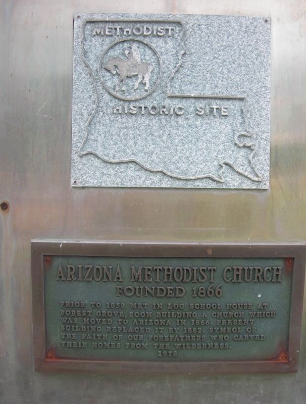 Arizona Methodist Church Marker image. Click for full size.