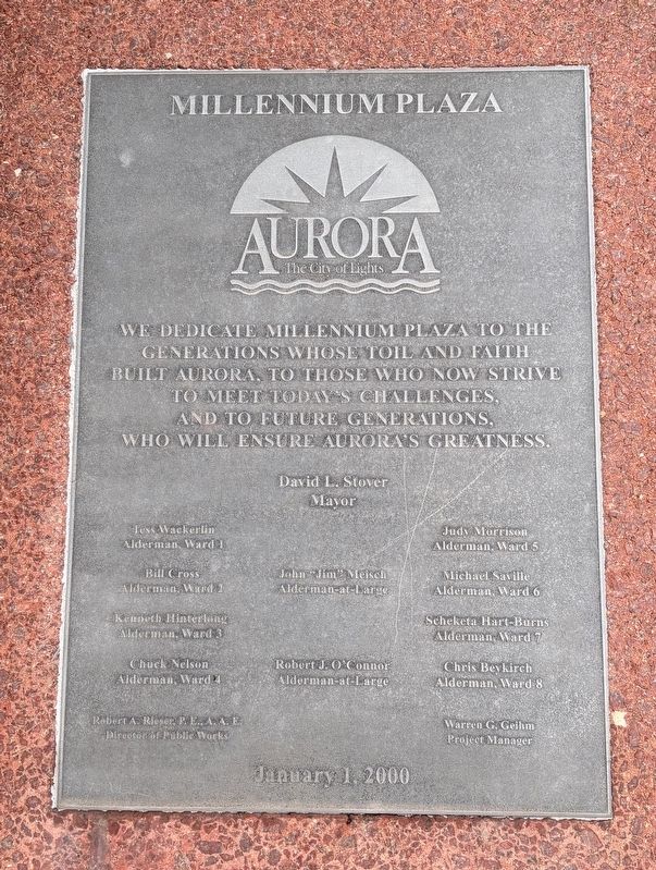 Millennium Plaza Marker image. Click for full size.