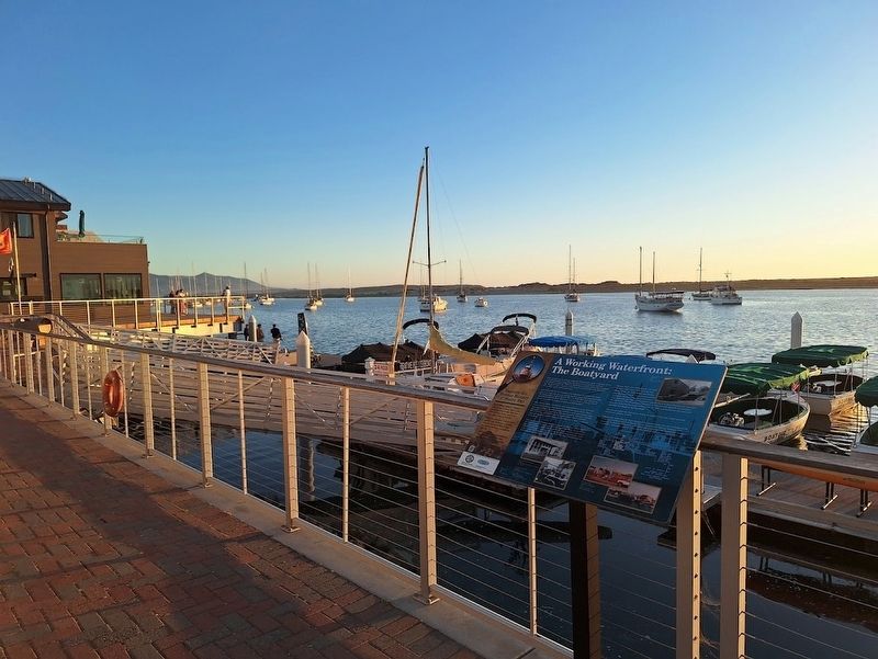 A Working Waterfront: The Boatyard Marker image. Click for full size.
