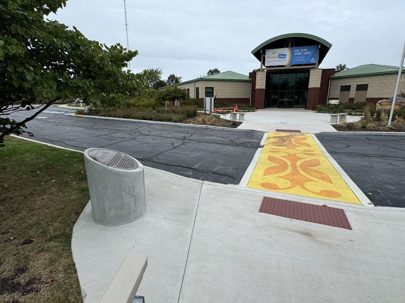 Marker located opposite the main entrance to the Indiana Dunes Visitors Center. Click for full size. Marker located opposite the main entrance to the Indiana Dunes Visitors Center image. Click for full size.