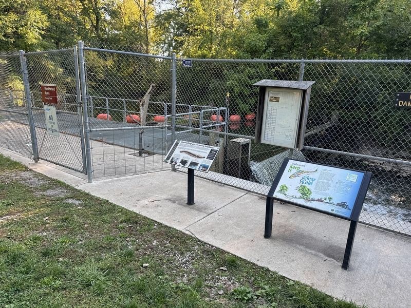 Marker located at fish dam and trap. Click for full size. Marker located at fish dam and trap image. Click for full size.