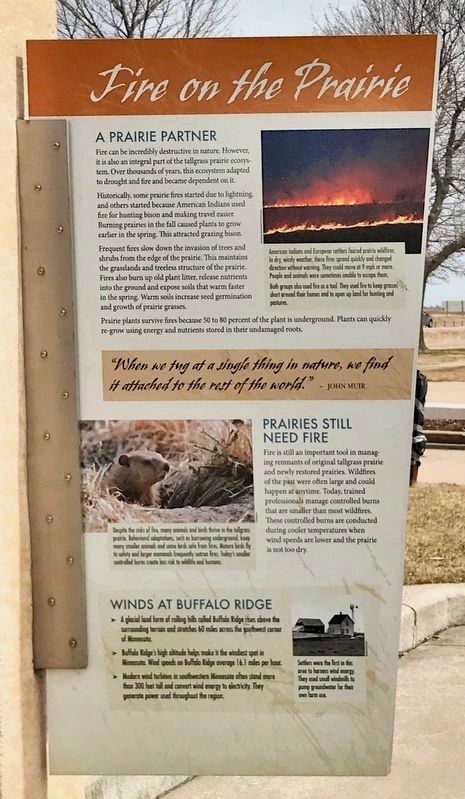 Fire on the Prairie Marker. Click for full size. Fire on the Prairie Marker image. Click for full size.